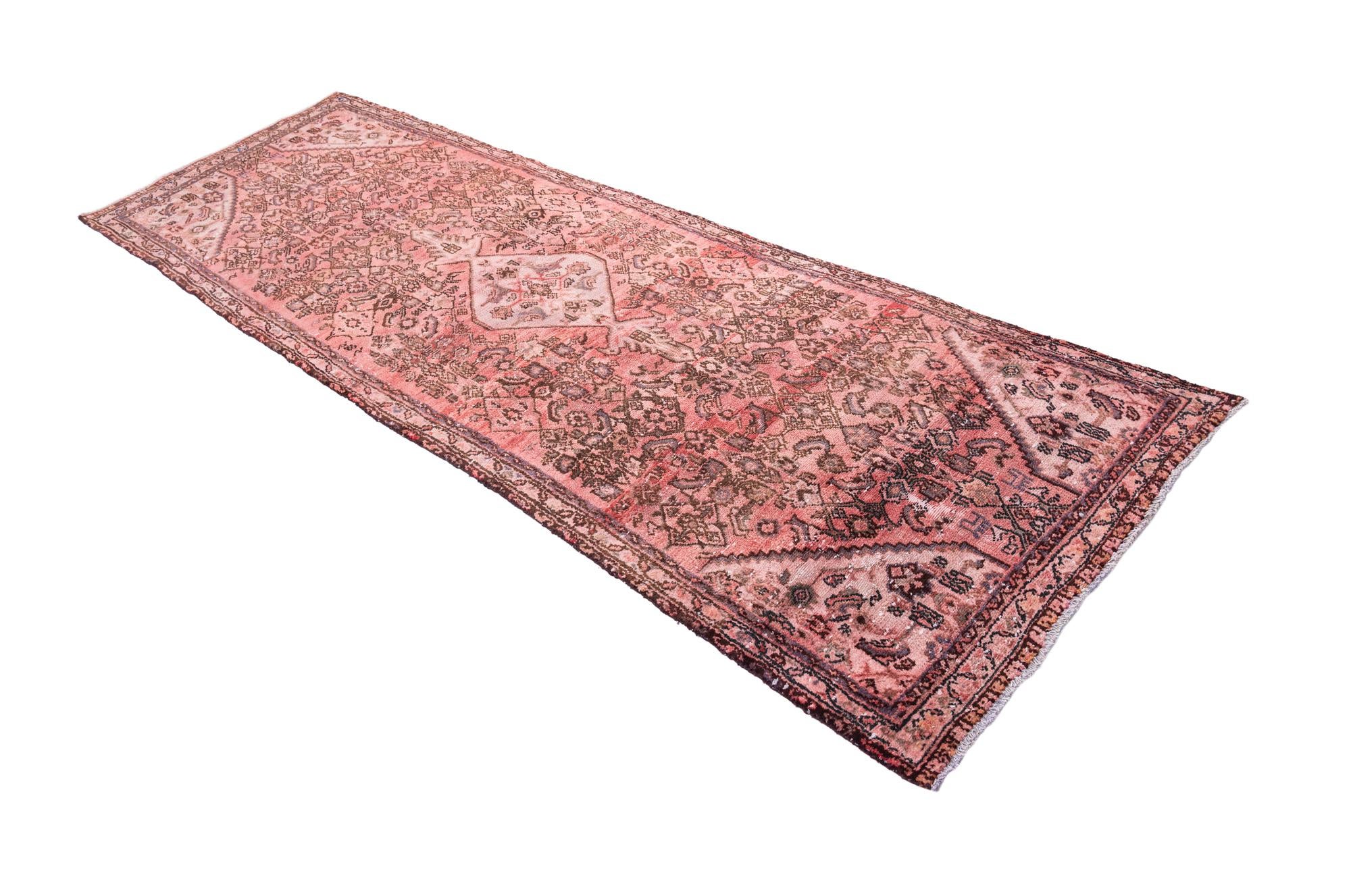 3' 8 x 10' Hand Knotted Ultra Vintage Persian Wool Runner Rug