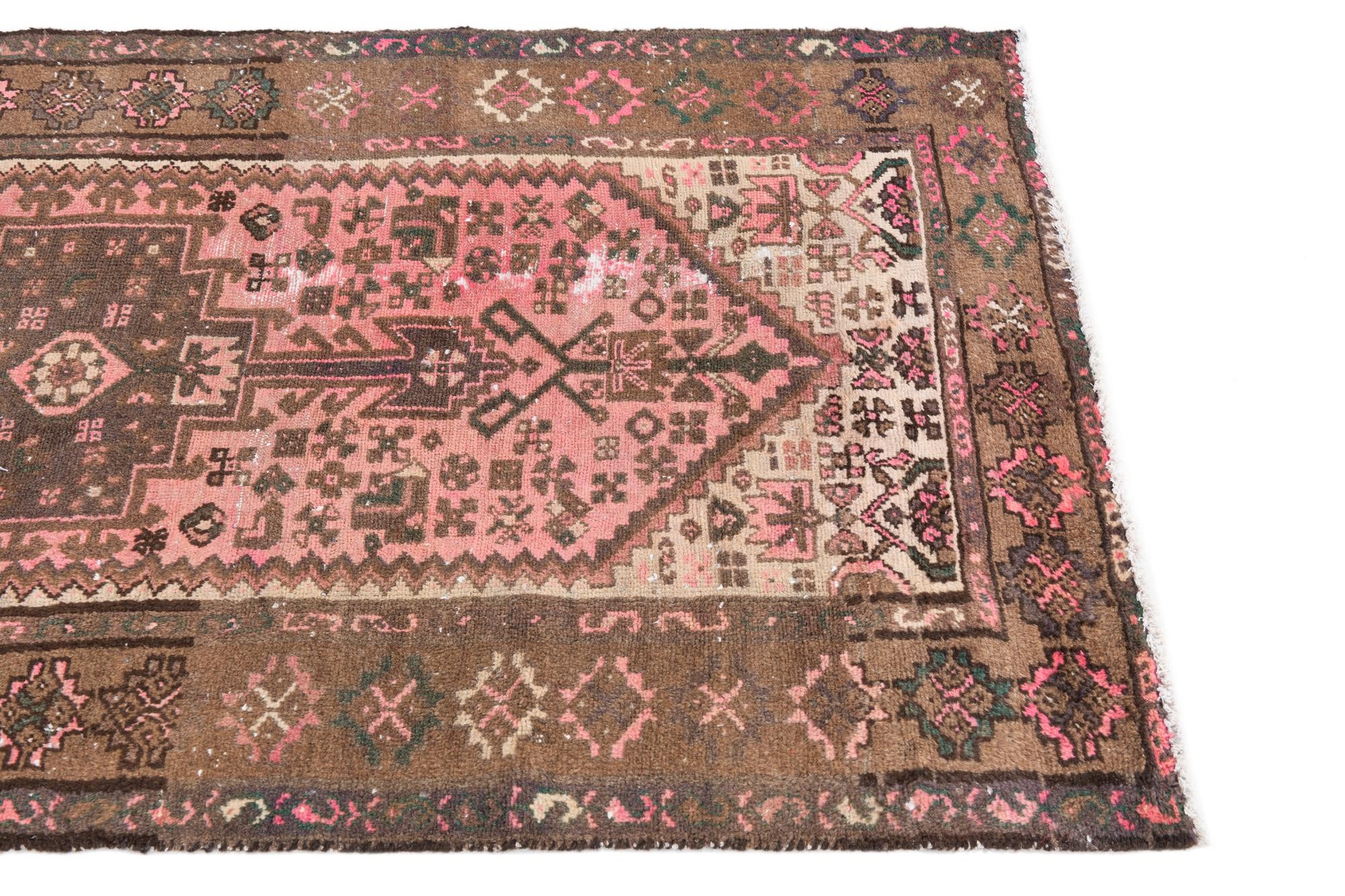 3' 2 x 6' 3 Hand Knotted Ultra Vintage Persian Wool Runner Rug