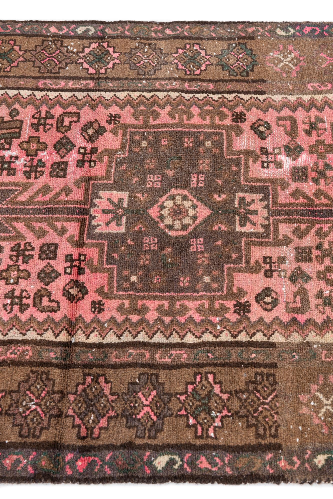 3' 2 x 6' 3 Hand Knotted Ultra Vintage Persian Wool Runner Rug