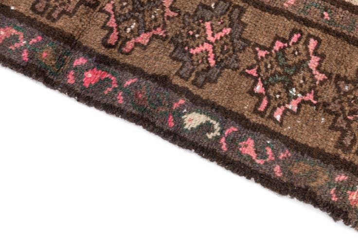 Detail image of 3' 2 x 6' 3 Hand Knotted Ultra Vintage Persian Wool Runner Rug