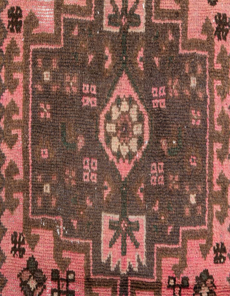 Detail image of 3' 2 x 6' 3  Hand Knotted Ultra Vintage Persian Wool Runner Rug