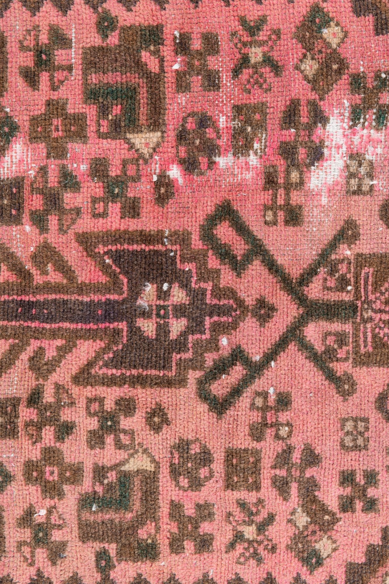 3' 2 x 6' 3 Hand Knotted Ultra Vintage Persian Wool Runner Rug