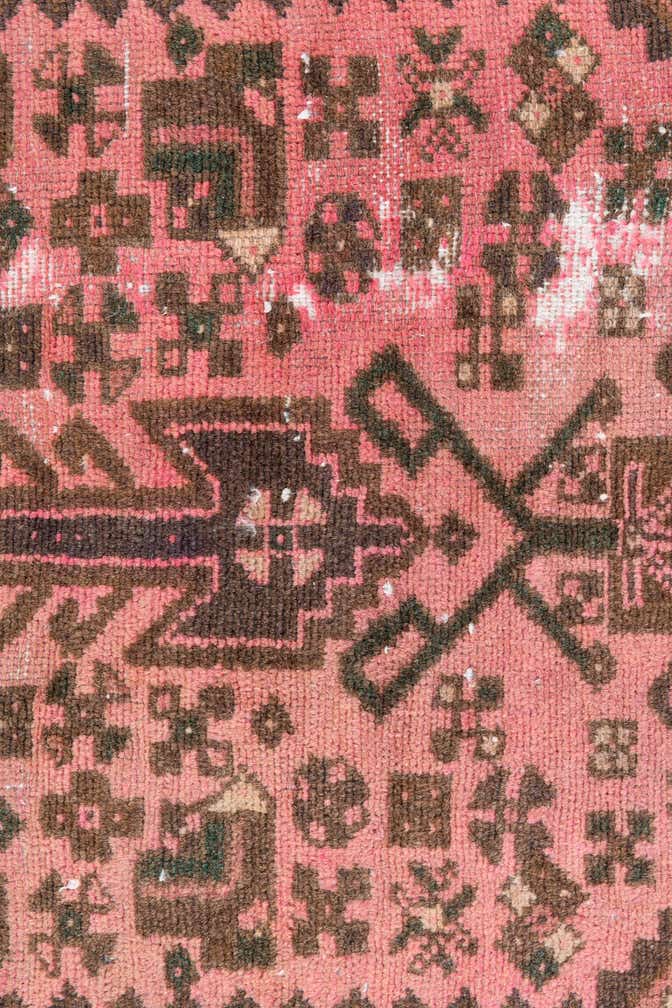 3' 2 x 6' 3 Hand Knotted Ultra Vintage Persian Wool Runner Rug