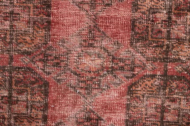 2' 6 x 6' 9 Hand Knotted Ultra Vintage Persian Wool Runner Rug