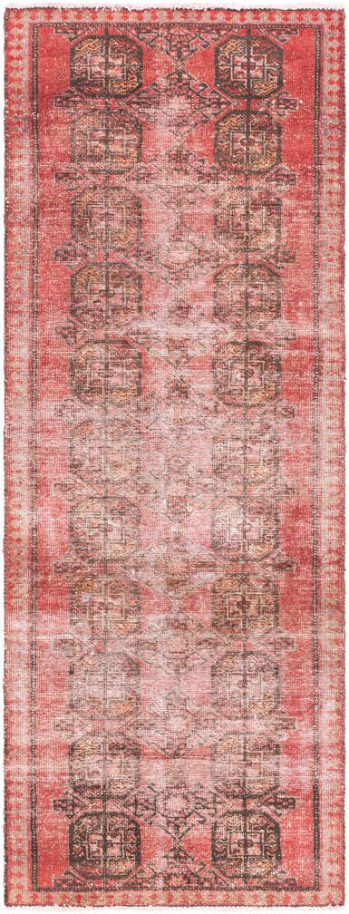 2' 6 x 6' 9 Hand Knotted Ultra Vintage Persian Wool Runner Rug