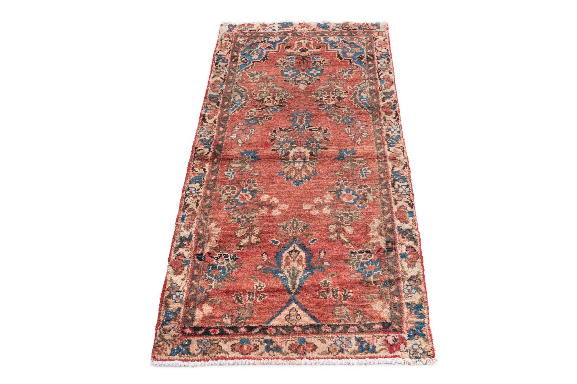 2' 3 x 4' 9 Hand Knotted Ultra Vintage Persian Wool Runner Rug