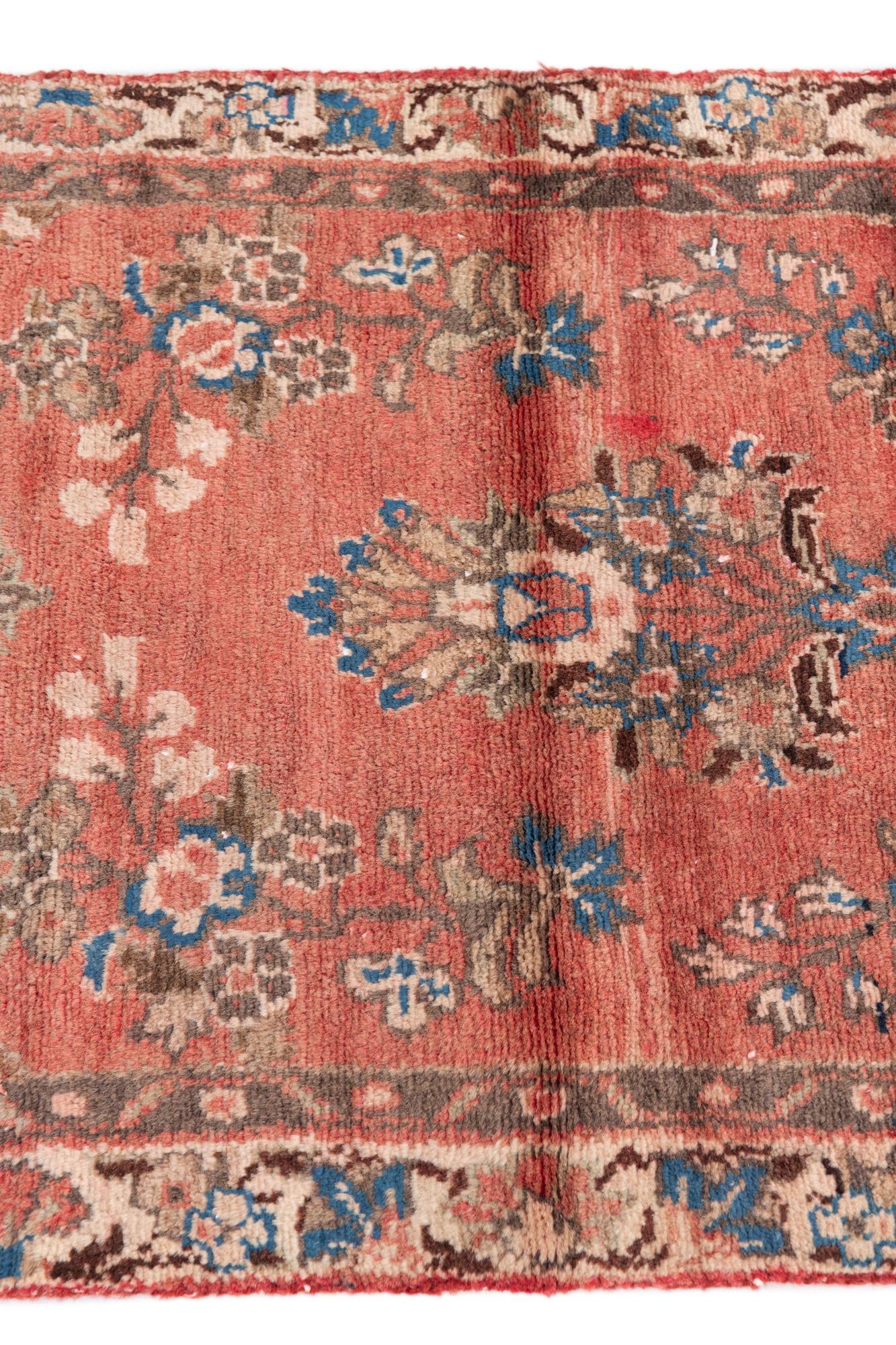2' 3 x 4' 9 Hand Knotted Ultra Vintage Persian Wool Runner Rug