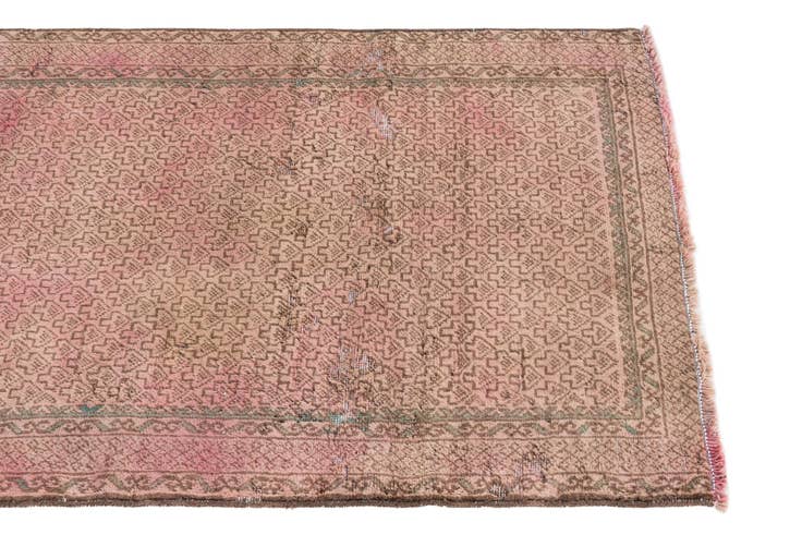 Detail image of 3' 1 x 6' 7 Hand Knotted Ultra Vintage Persian Wool Runner Rug