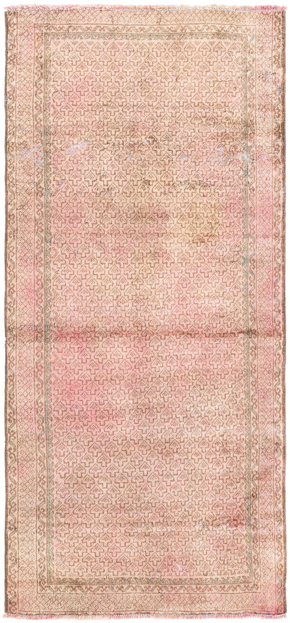 3' 1 x 6' 7 Hand Knotted Ultra Vintage Persian Wool Runner Rug