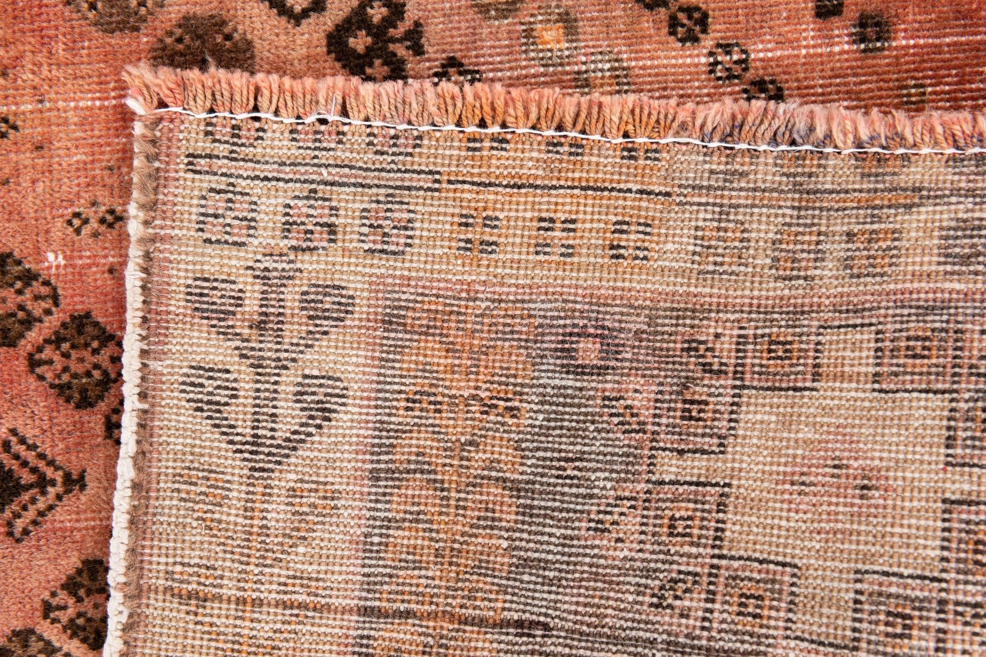 3' 9 x 9' 7 Hand Knotted Ultra Vintage Persian Wool Runner Rug