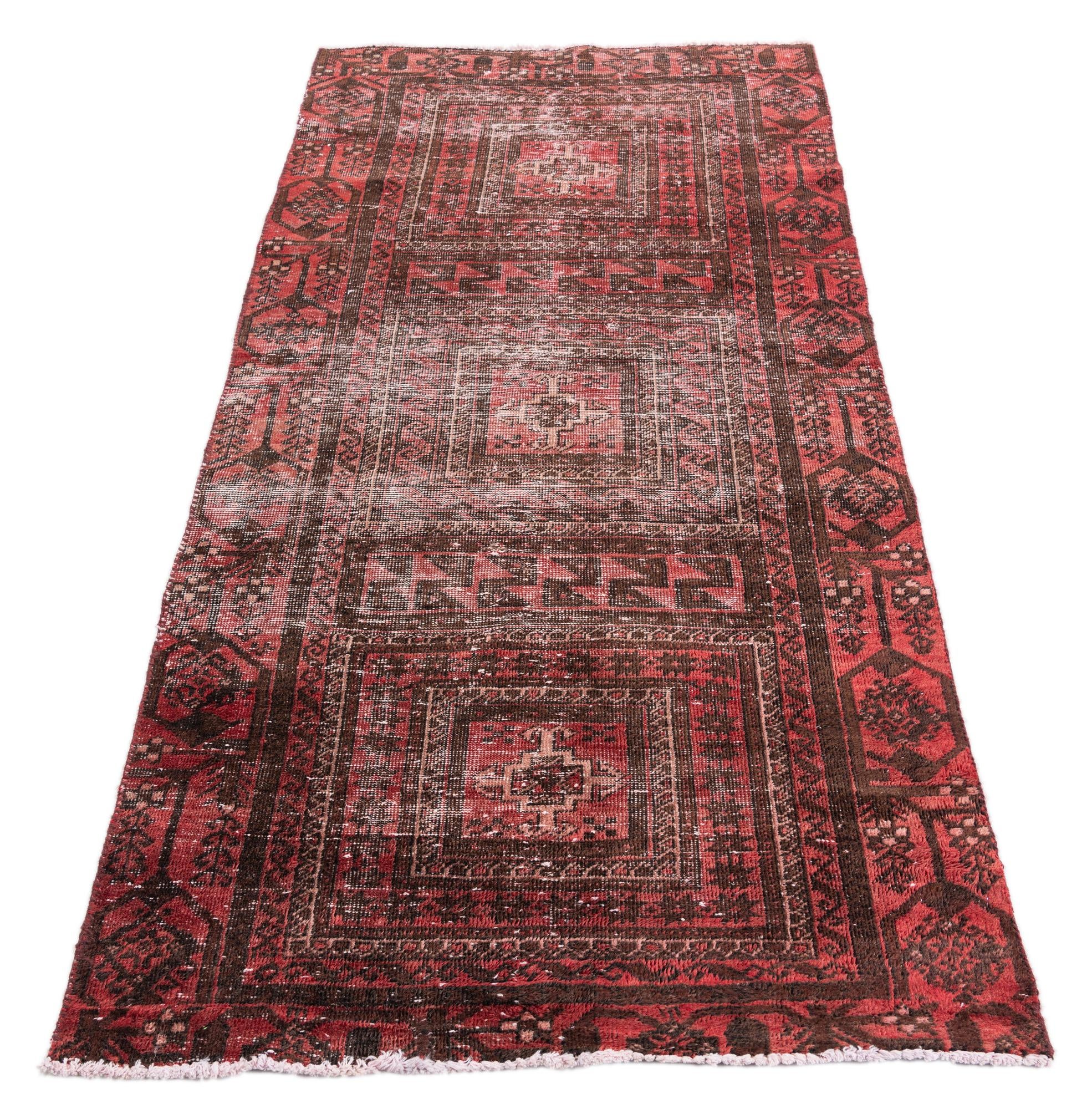 3' x 6' 4 Hand Knotted Ultra Vintage Persian Wool Runner Rug