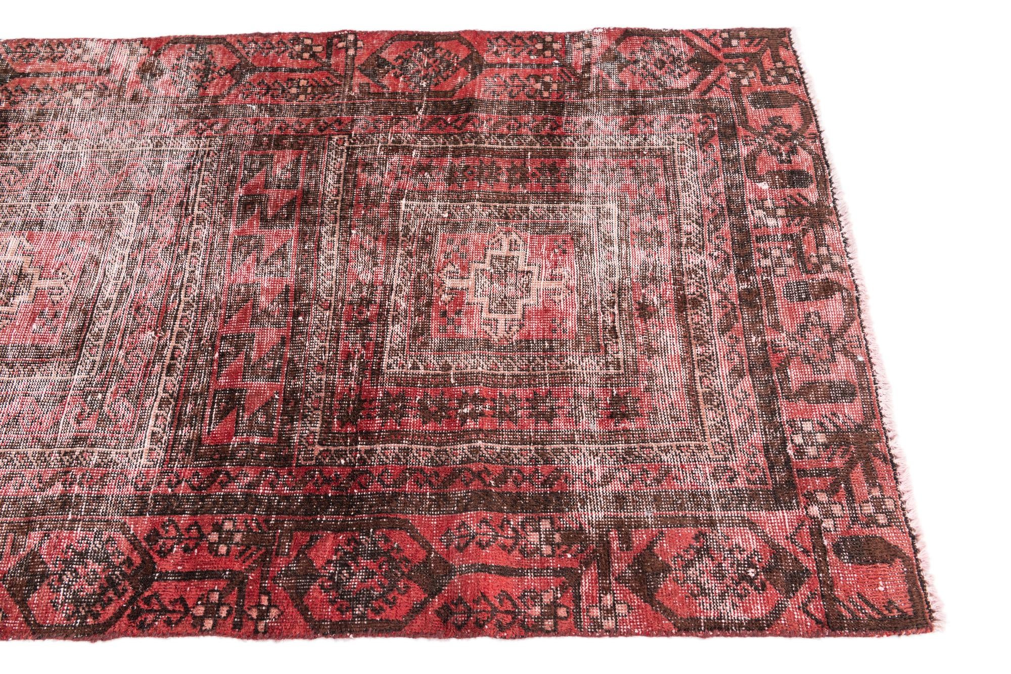 3' x 6' 4 Hand Knotted Ultra Vintage Persian Wool Runner Rug