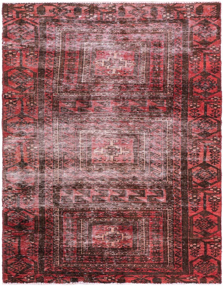 Detail image of 3' x 6' 4 Hand Knotted Ultra Vintage Persian Wool Runner Rug