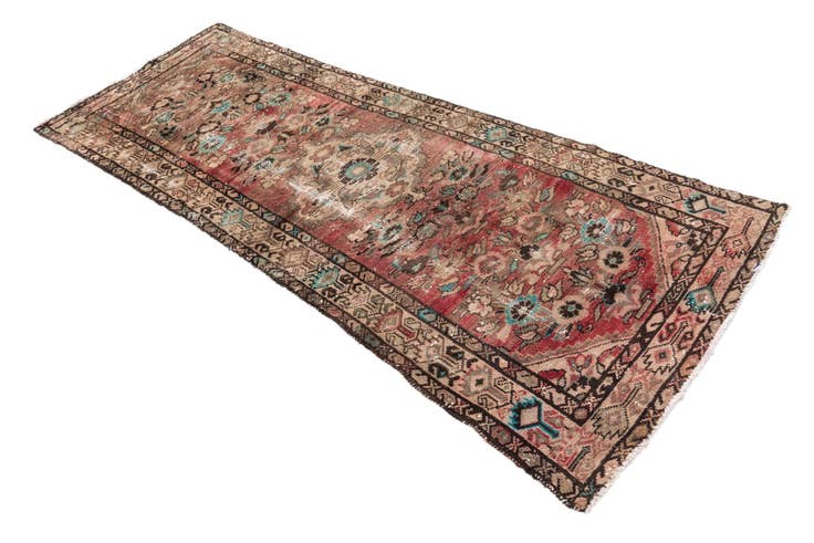 Detail image of 2' 9 x 7' 1 Hand Knotted Ultra Vintage Persian Wool Runner Rug
