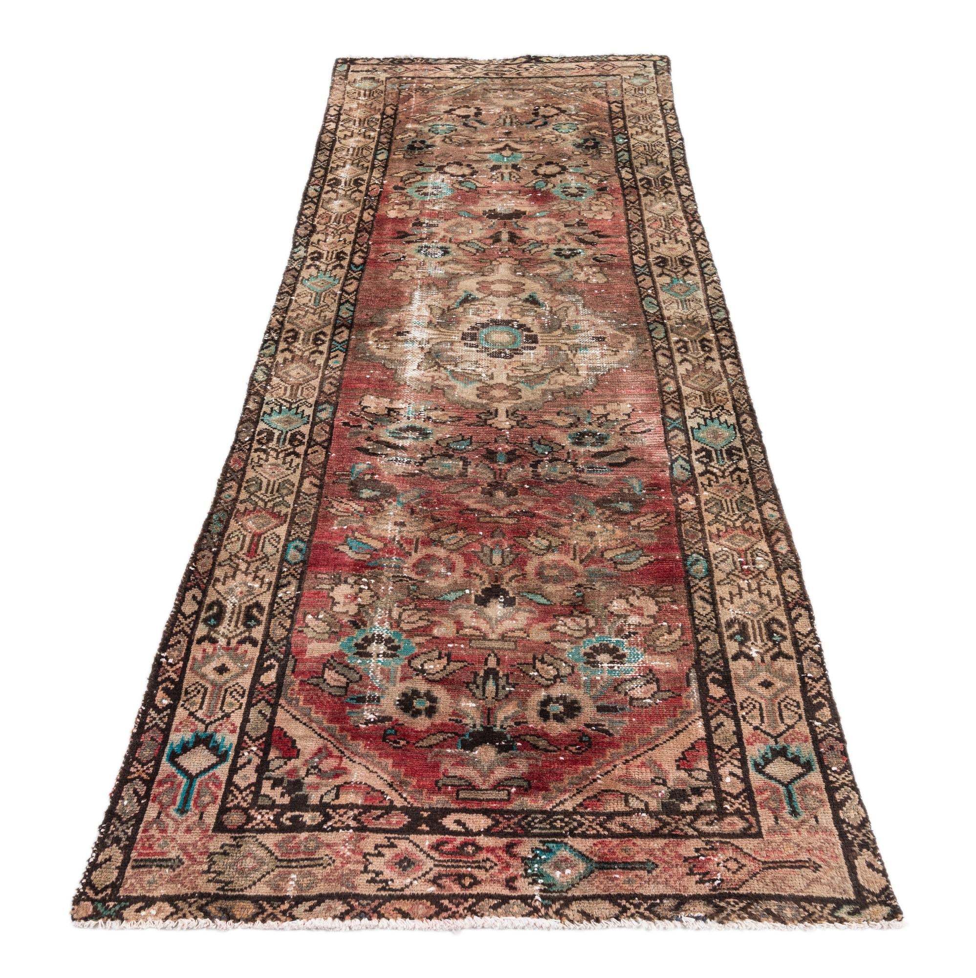 2' 9 x 7' 1 Hand Knotted Ultra Vintage Persian Wool Runner Rug