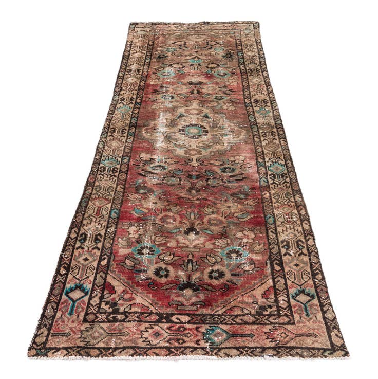 Detail image of 2' 9 x 7' 1 Hand Knotted Ultra Vintage Persian Wool Runner Rug