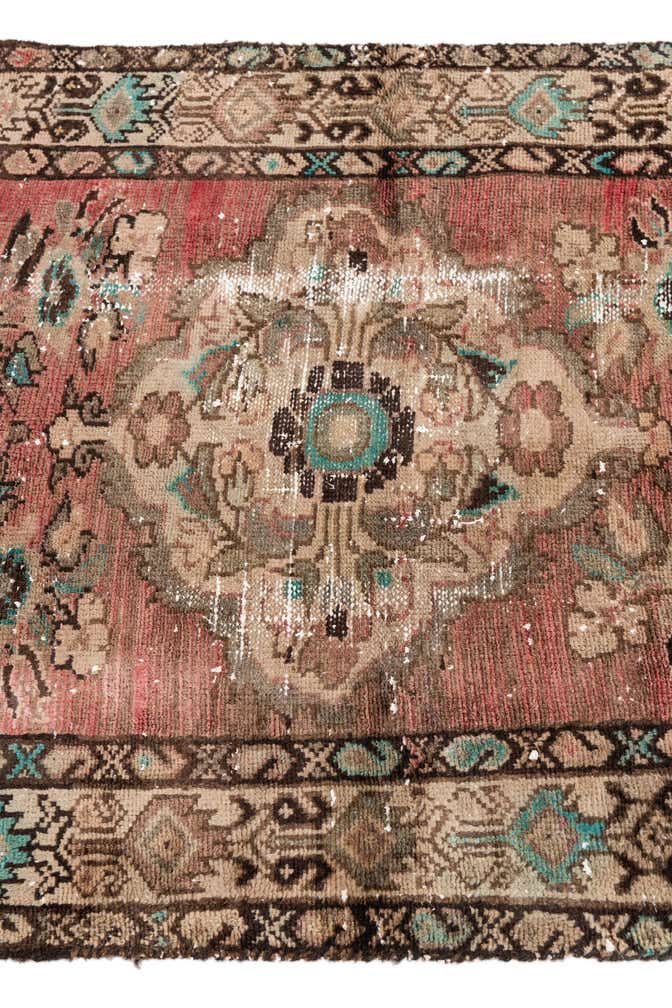 2' 9 x 7' 1 Hand Knotted Ultra Vintage Persian Wool Runner Rug
