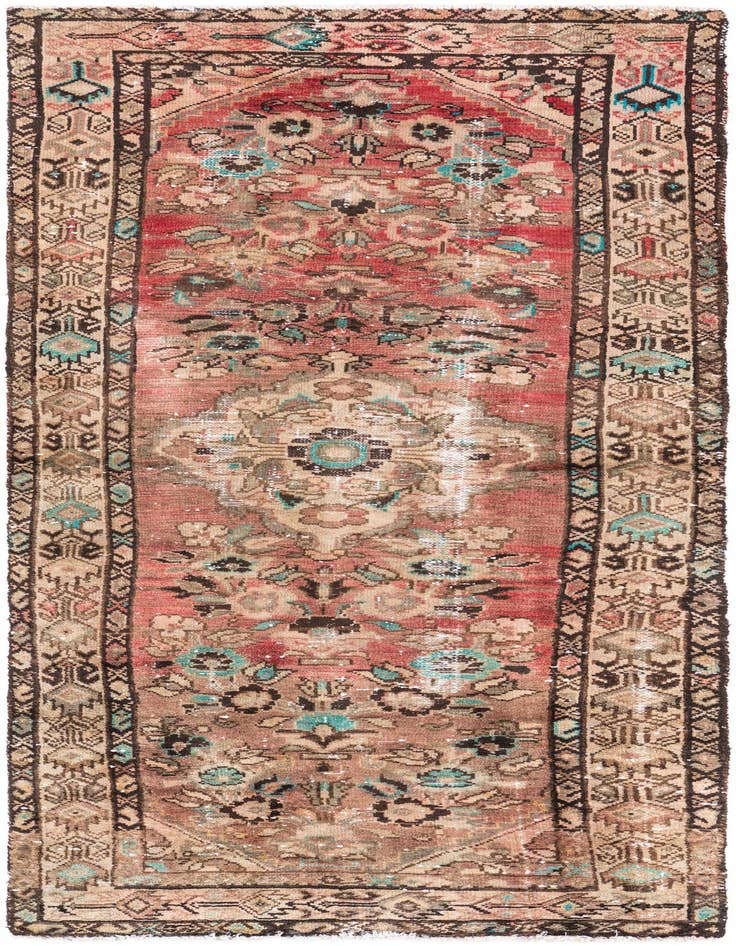 Detail image of 2' 9 x 7' 1 Hand Knotted Ultra Vintage Persian Wool Runner Rug
