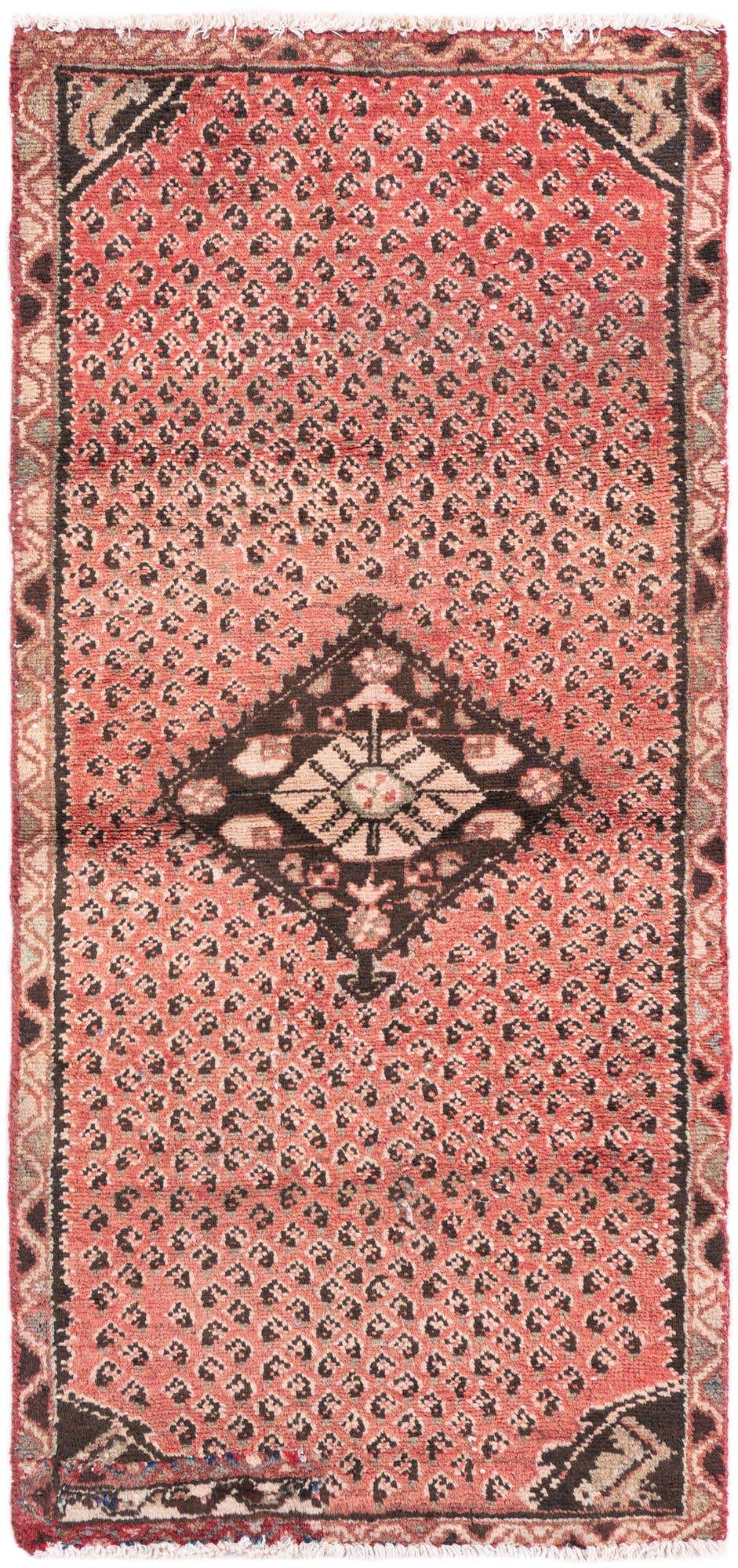 65cm x 140cm anudado a mano Ultra Vintage Alfombra Persa Lana Pasillera