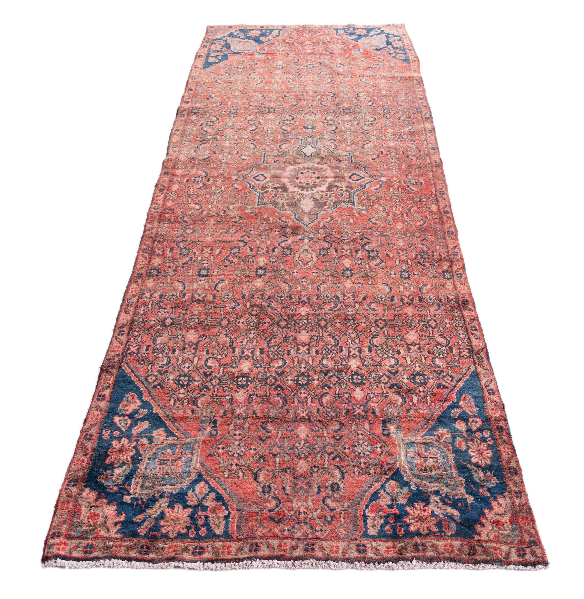 3' 9 x 10' Hand Knotted Ultra Vintage Persian Wool Runner Rug