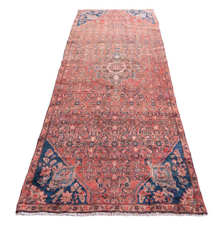 3' 9 x 10' Hand Knotted Ultra Vintage Persian Wool Runner Rug