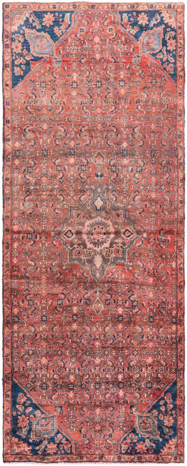 Detail image of 3' 9 x 10' Hand Knotted Ultra Vintage Persian Wool Runner Rug