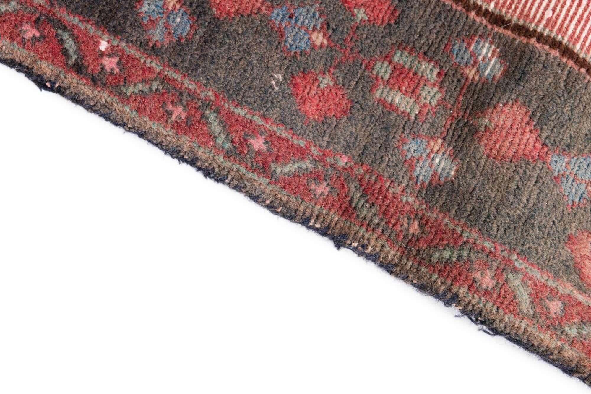 3' 5 x 9' 1 Hand Knotted Ultra Vintage Persian Wool Runner Rug
