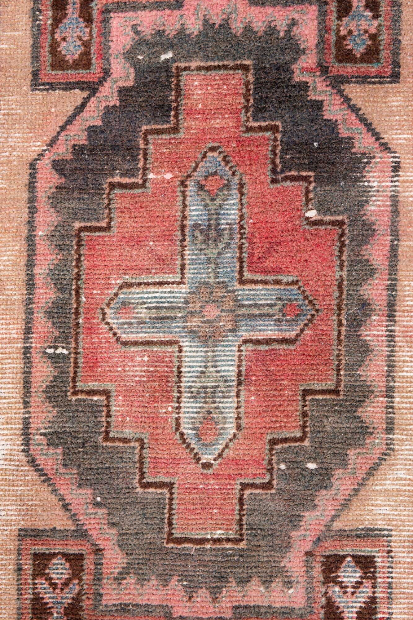 3' 5 x 9' 1 Hand Knotted Ultra Vintage Persian Wool Runner Rug
