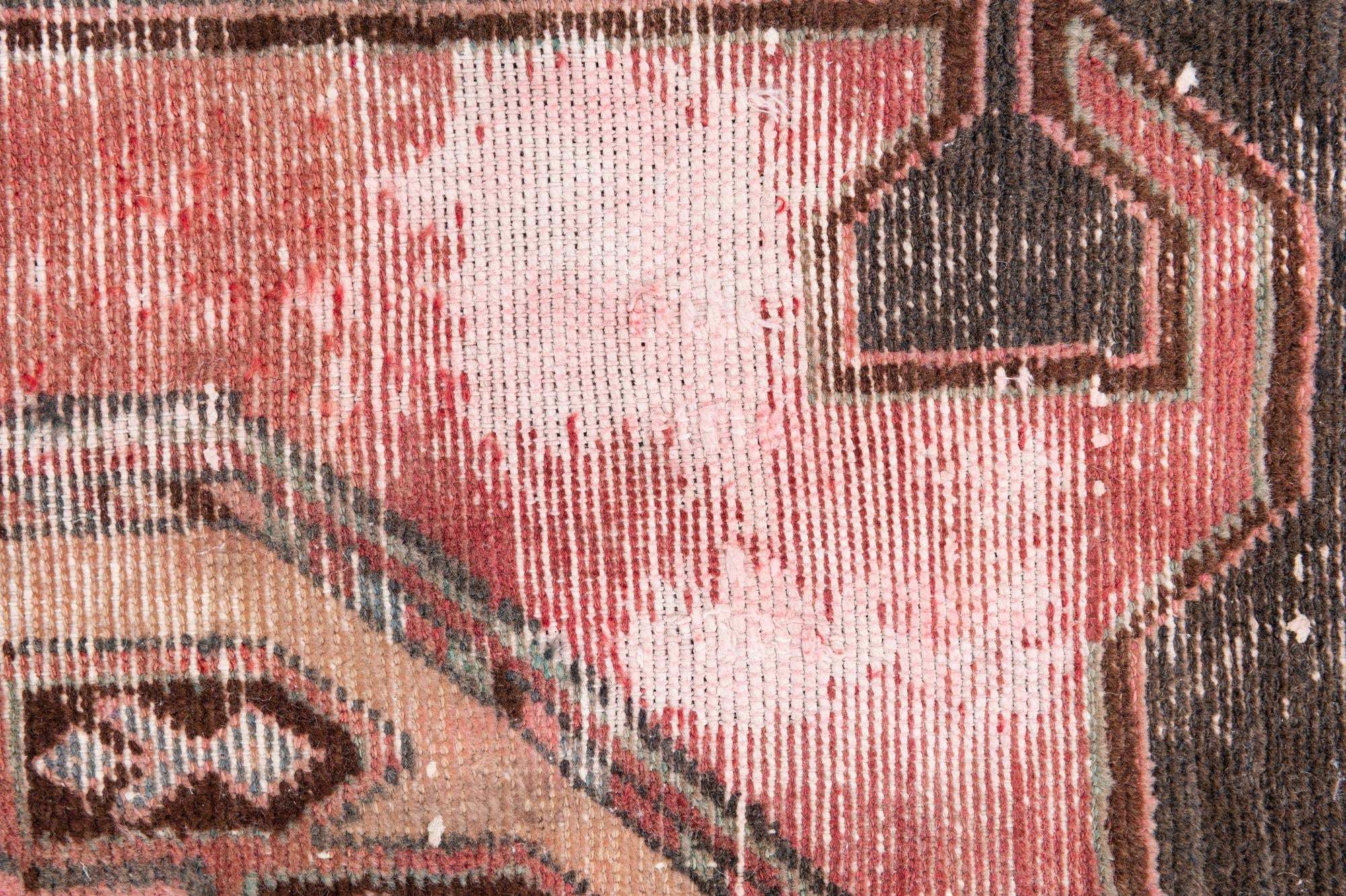 3' 5 x 9' 1 Hand Knotted Ultra Vintage Persian Wool Runner Rug