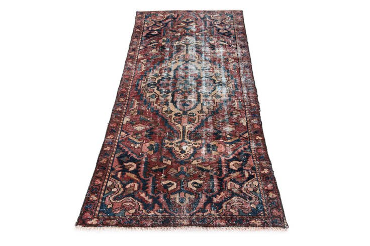 Detail image of 3' x 6' Hand Knotted Ultra Vintage Persian Wool Runner Rug