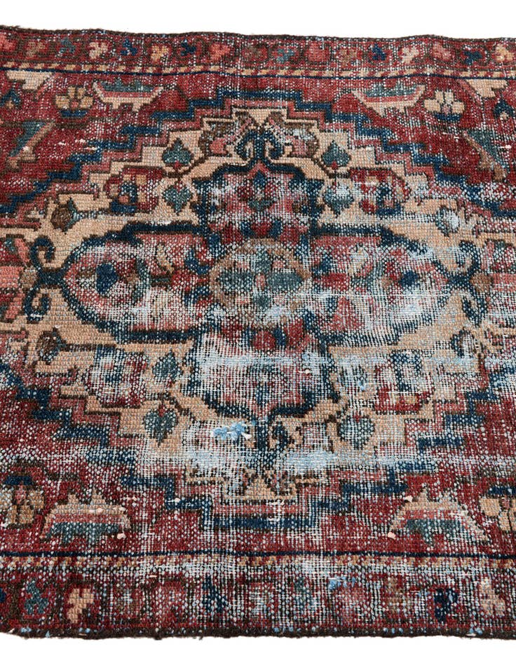 Detail image of 3' x 6'  Hand Knotted Ultra Vintage Persian Wool Runner Rug