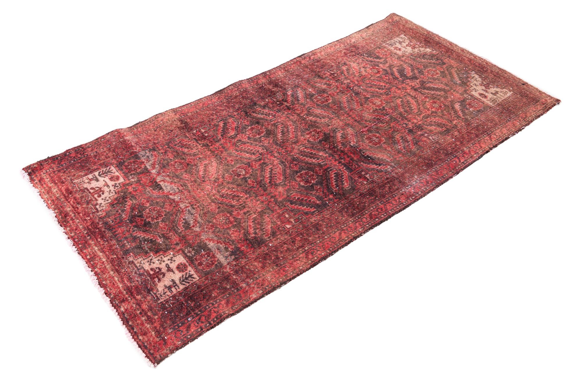 2' 7 x 5' 3 Hand Knotted Ultra Vintage Persian Wool Runner Rug