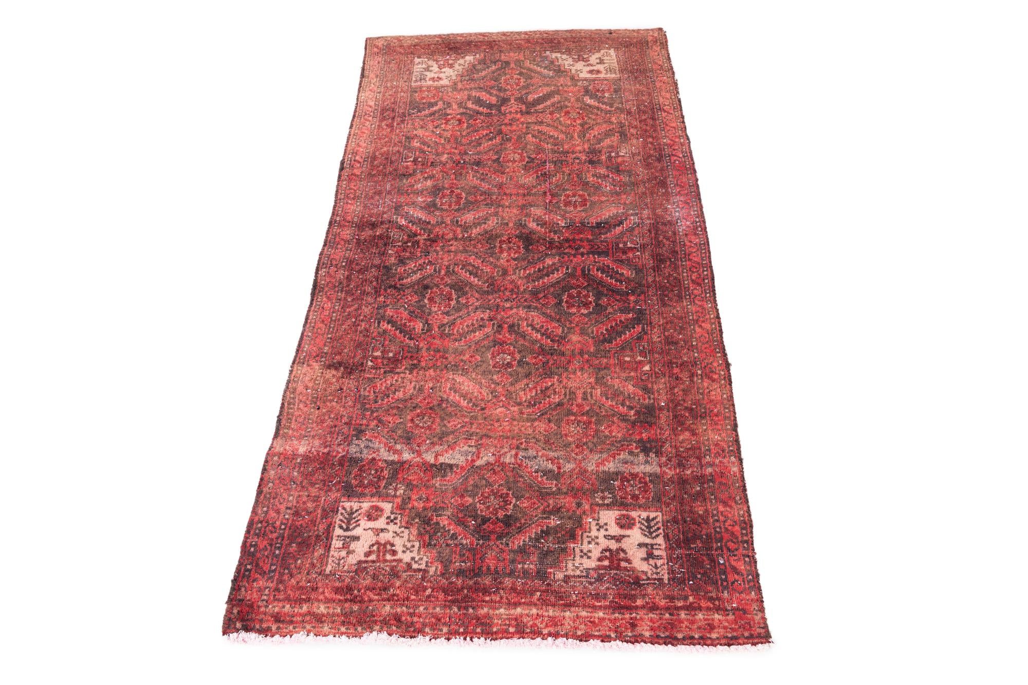2' 7 x 5' 3 Hand Knotted Ultra Vintage Persian Wool Runner Rug