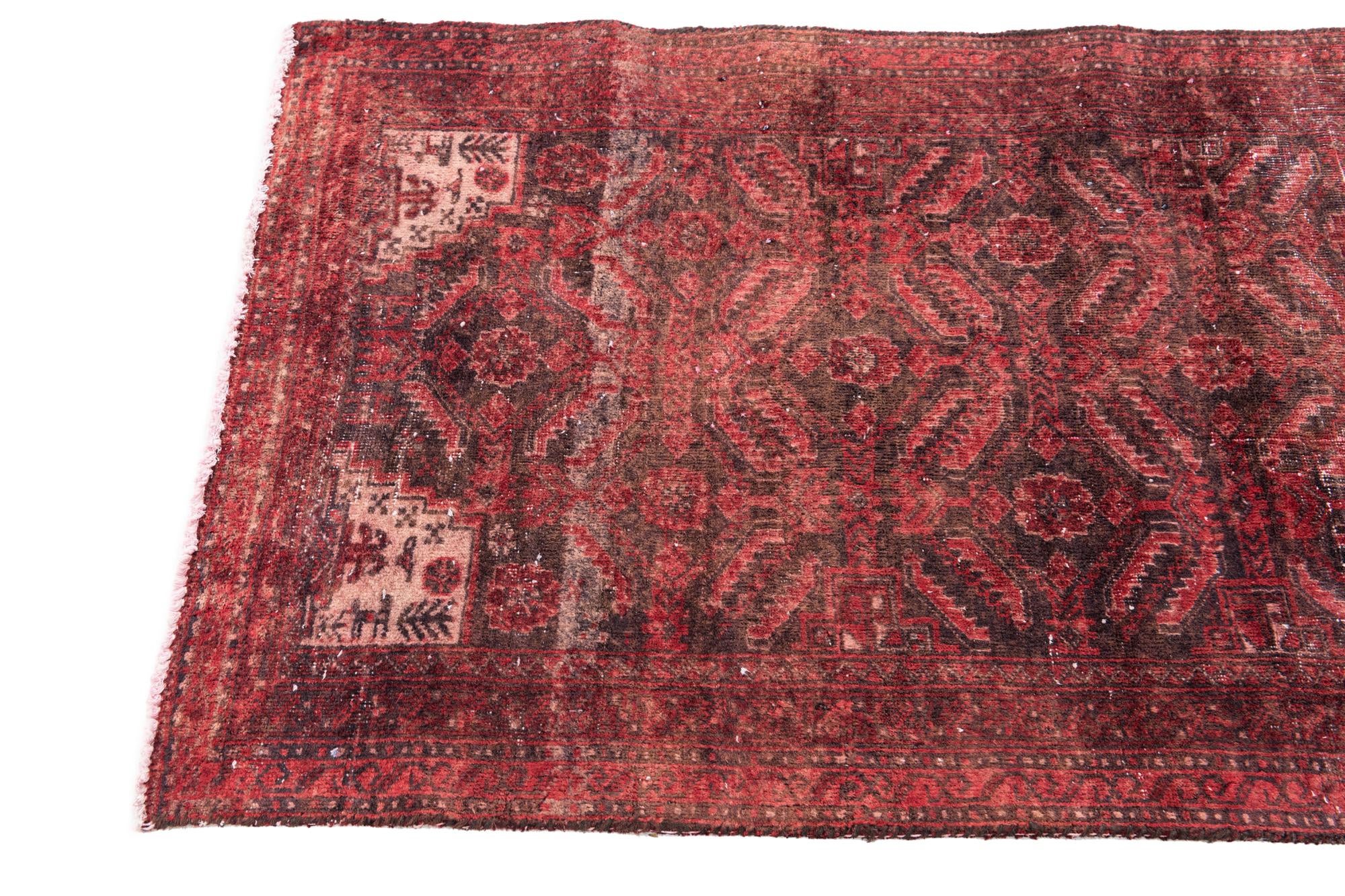 2' 7 x 5' 3 Hand Knotted Ultra Vintage Persian Wool Runner Rug