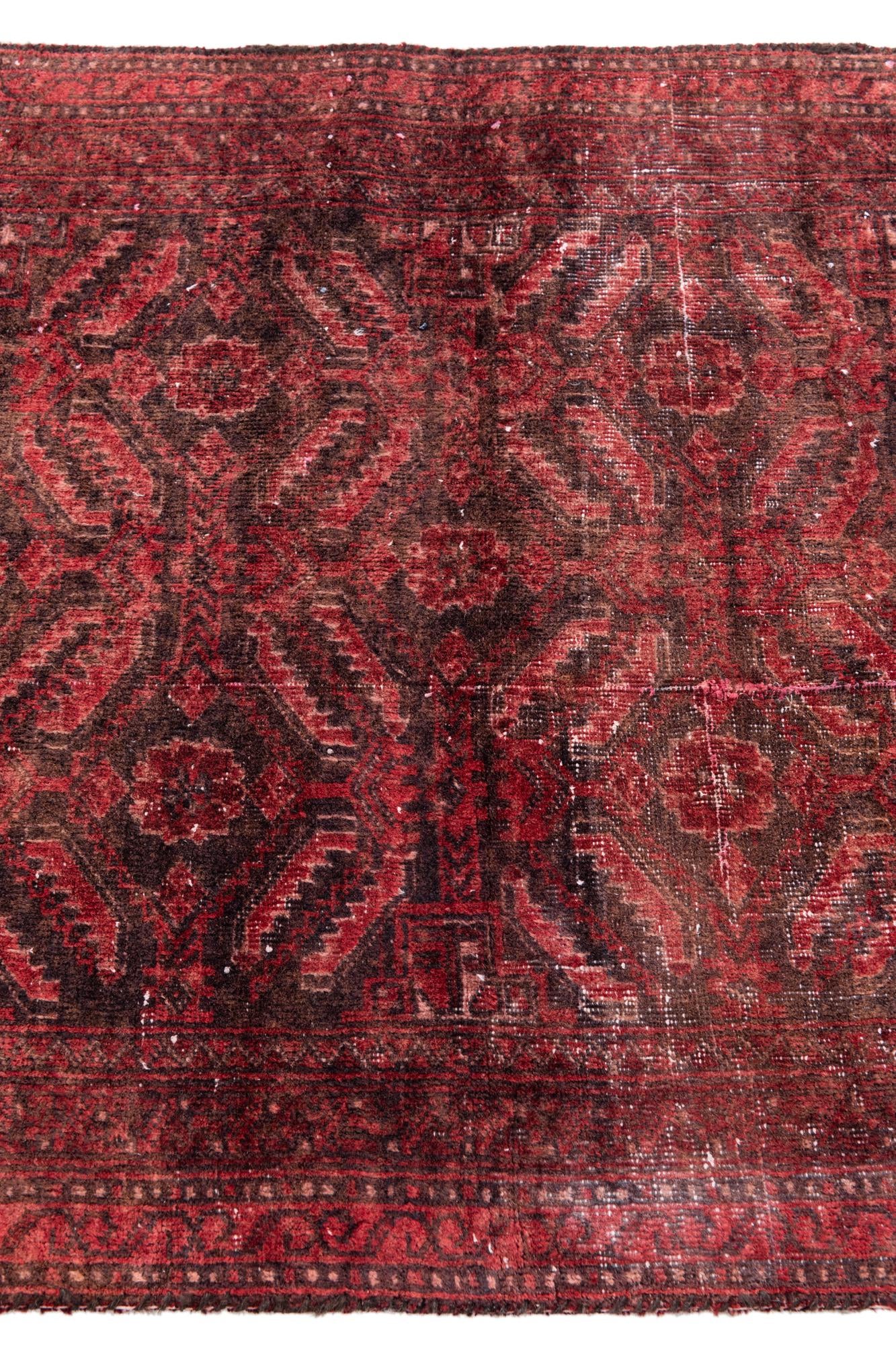 2' 7 x 5' 3 Hand Knotted Ultra Vintage Persian Wool Runner Rug