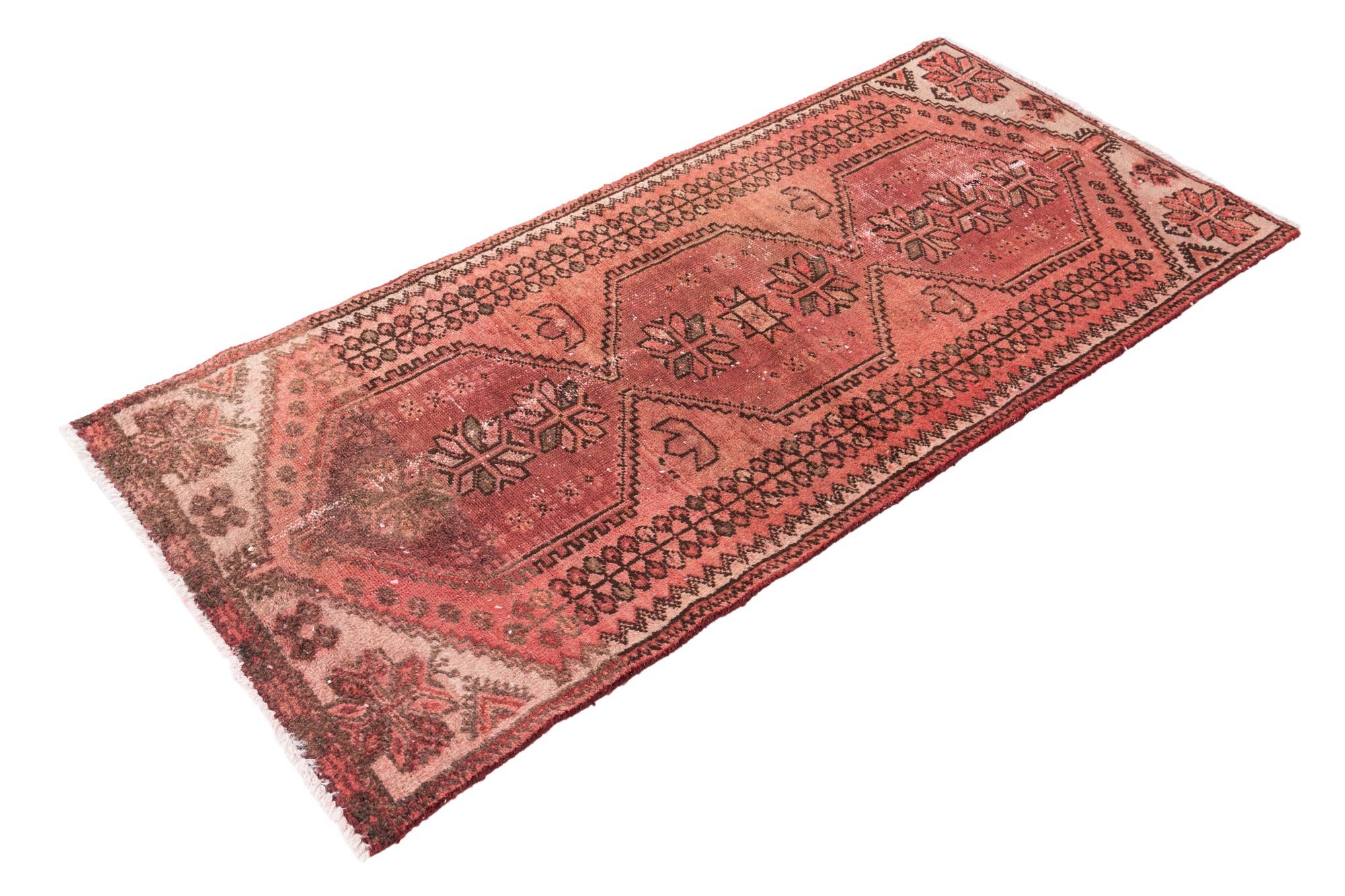 2' 7 x 5' 9 Hand Knotted Ultra Vintage Persian Wool Runner Rug