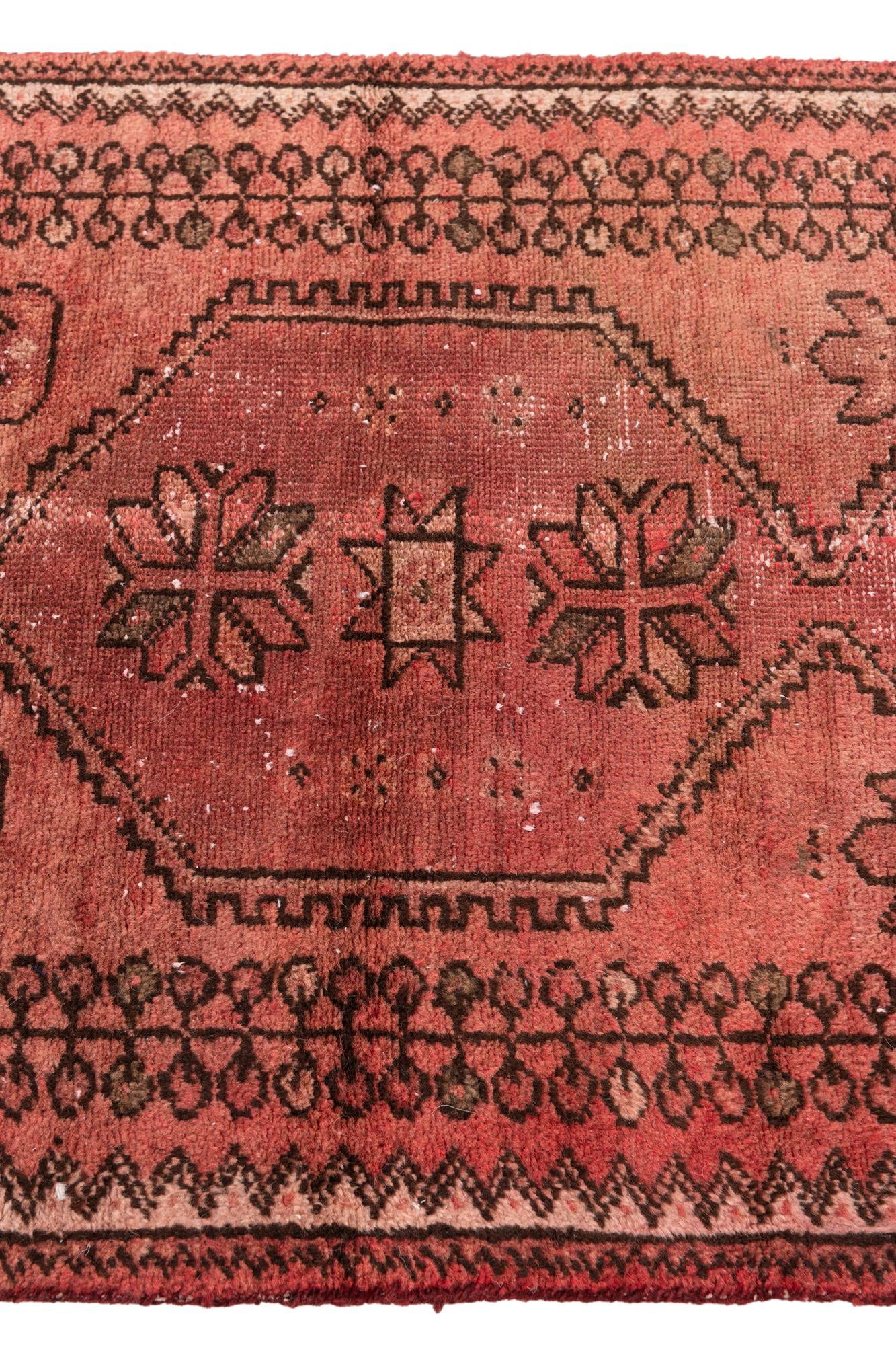 2' 7 x 5' 9 Hand Knotted Ultra Vintage Persian Wool Runner Rug