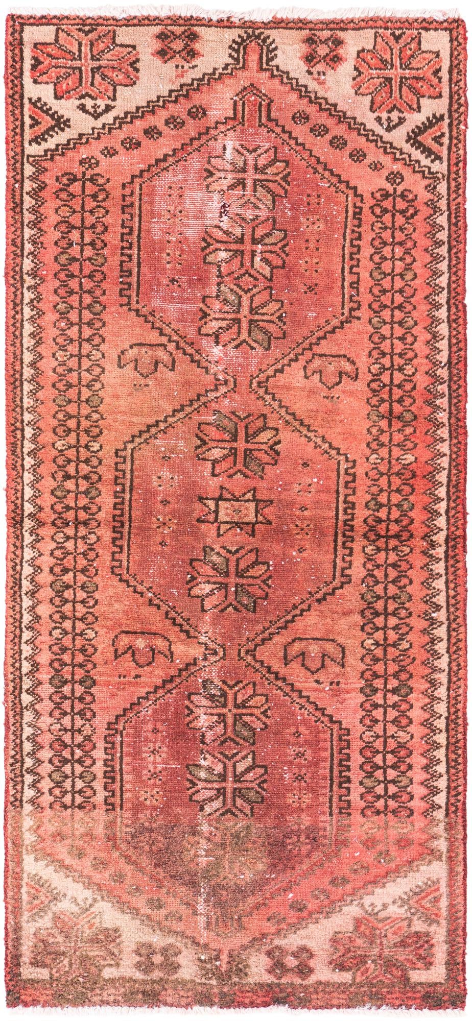 2' 7 x 5' 9 Hand Knotted Ultra Vintage Persian Wool Runner Rug