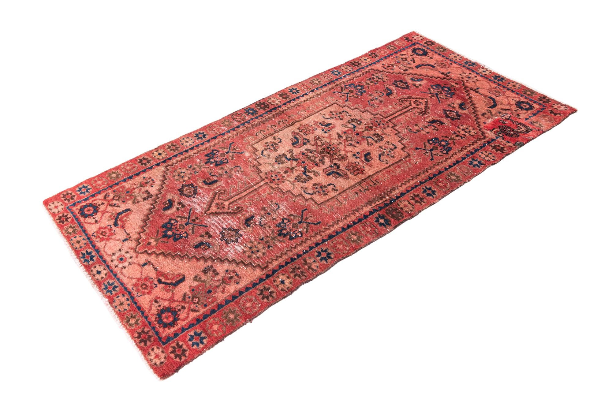 3' x 6' 4 Hand Knotted Ultra Vintage Persian Wool Runner Rug