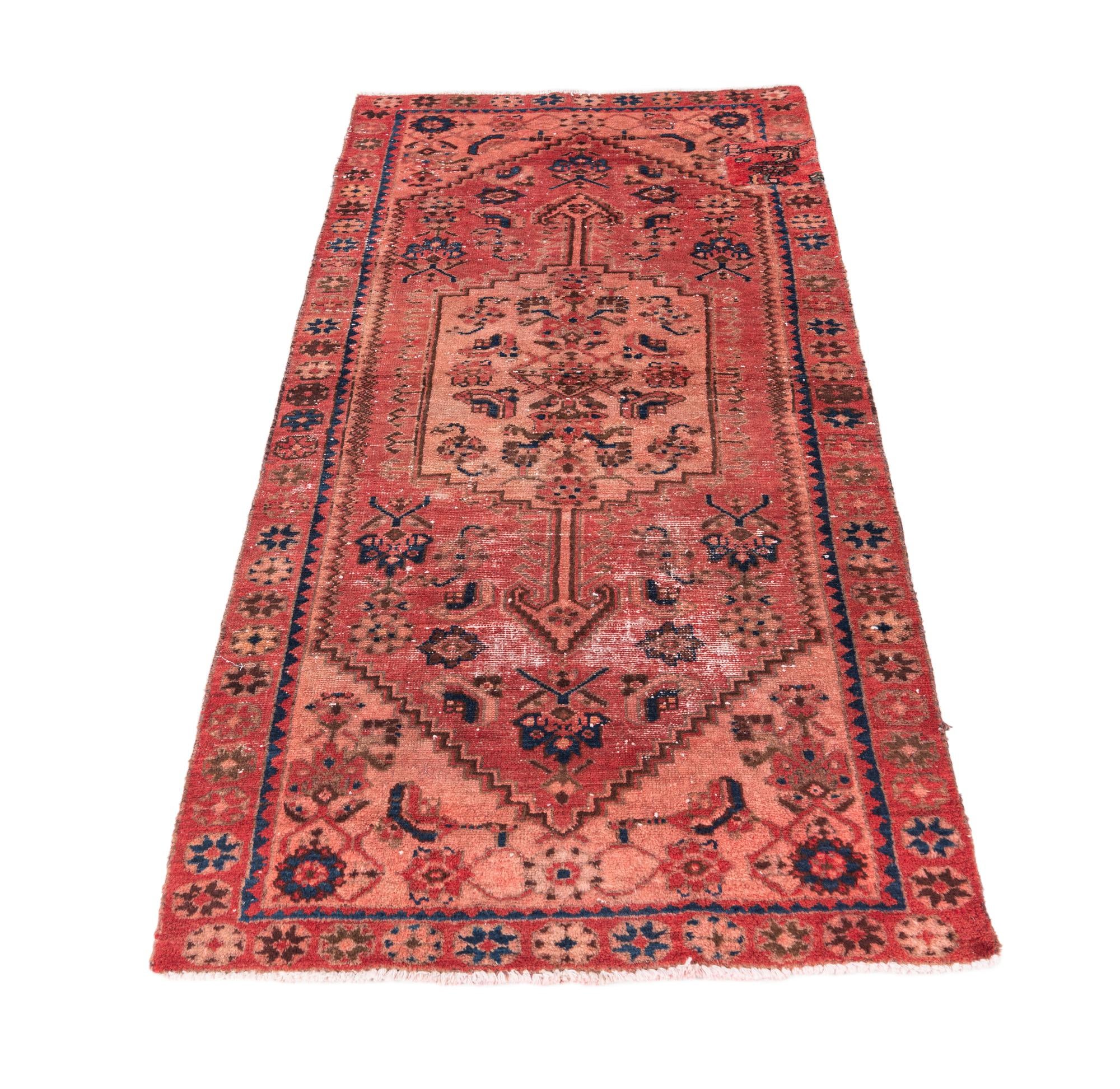 3' x 6' 4 Hand Knotted Ultra Vintage Persian Wool Runner Rug