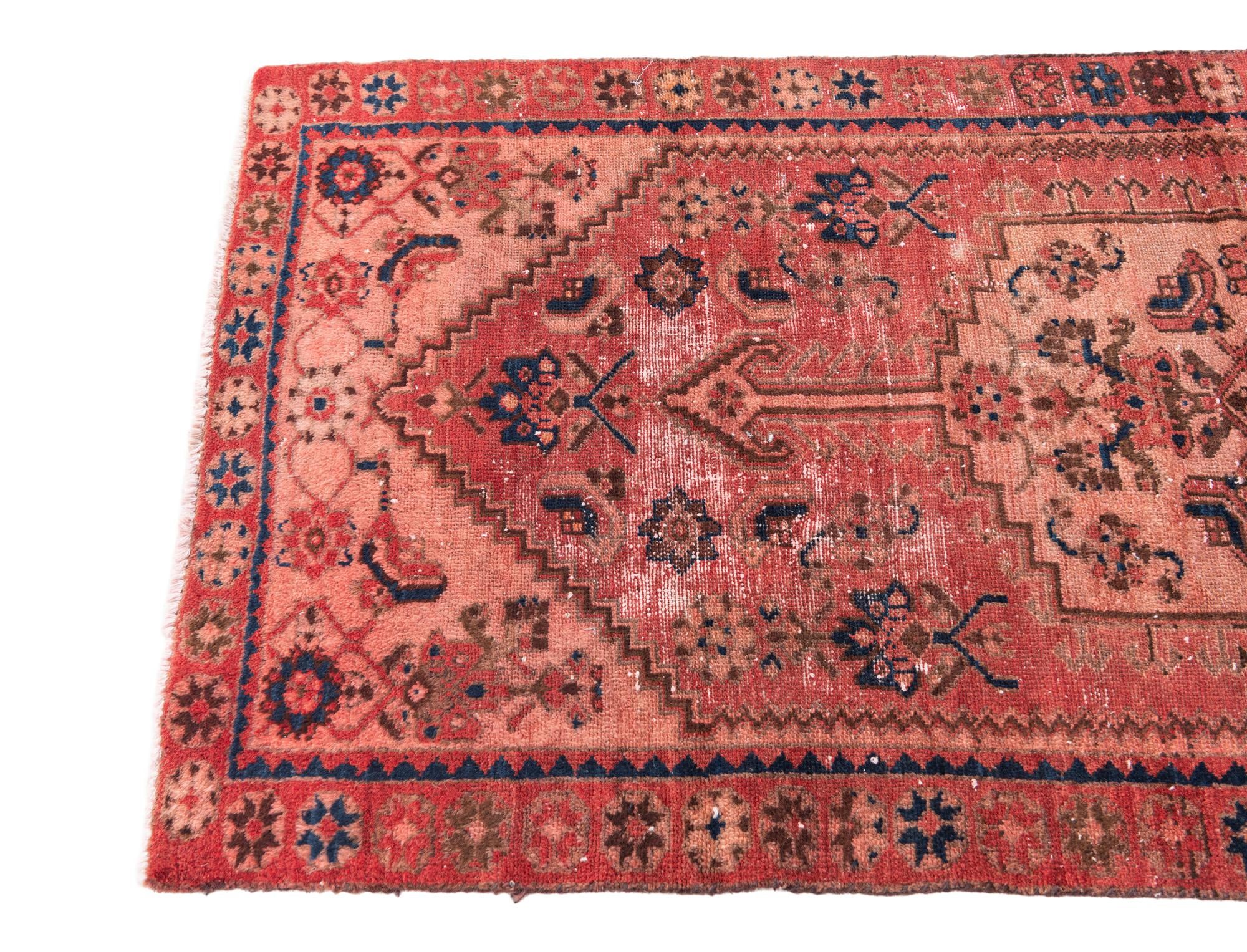 3' x 6' 4 Hand Knotted Ultra Vintage Persian Wool Runner Rug