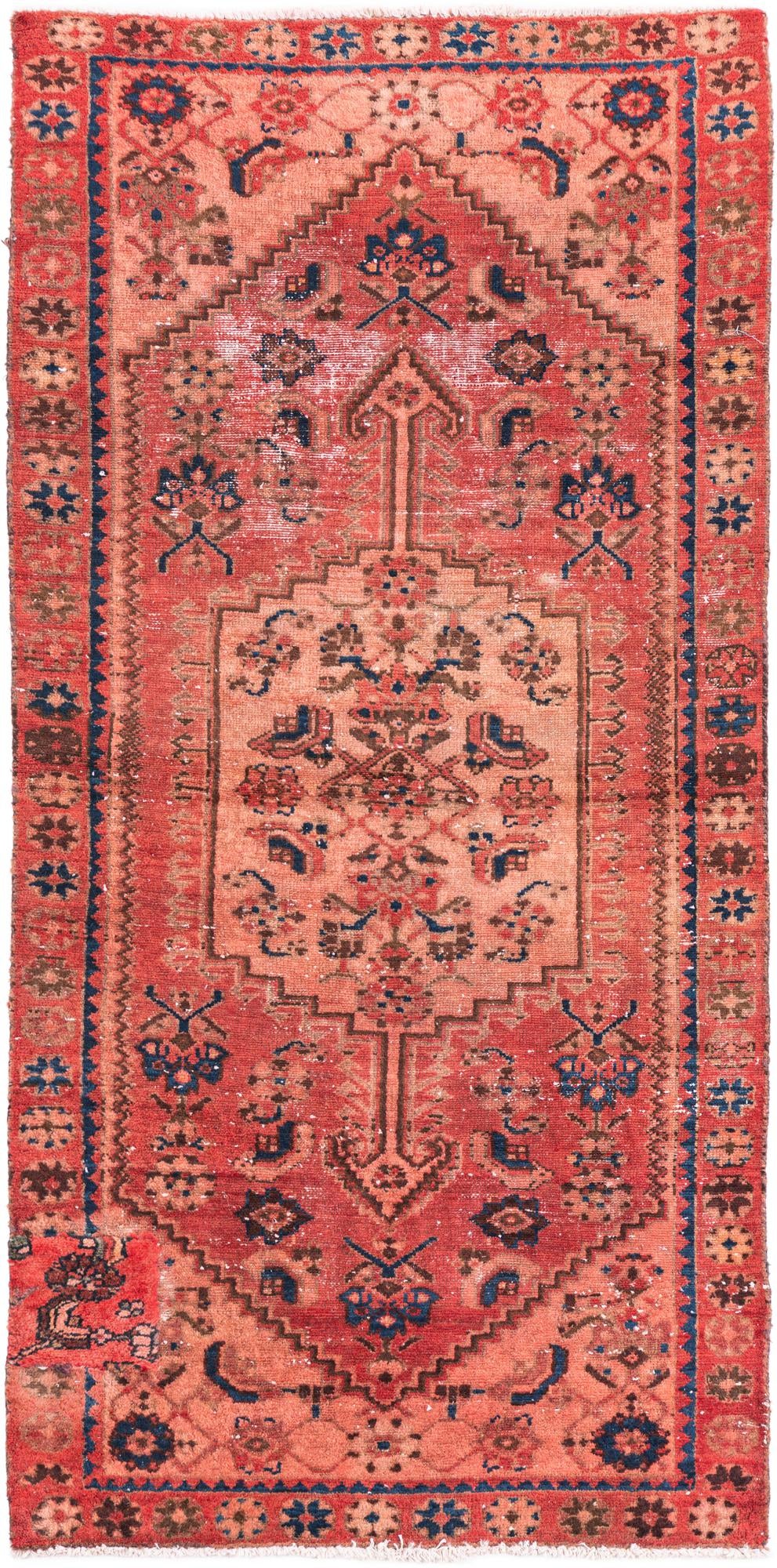 3' x 6' 4 Hand Knotted Ultra Vintage Persian Wool Runner Rug