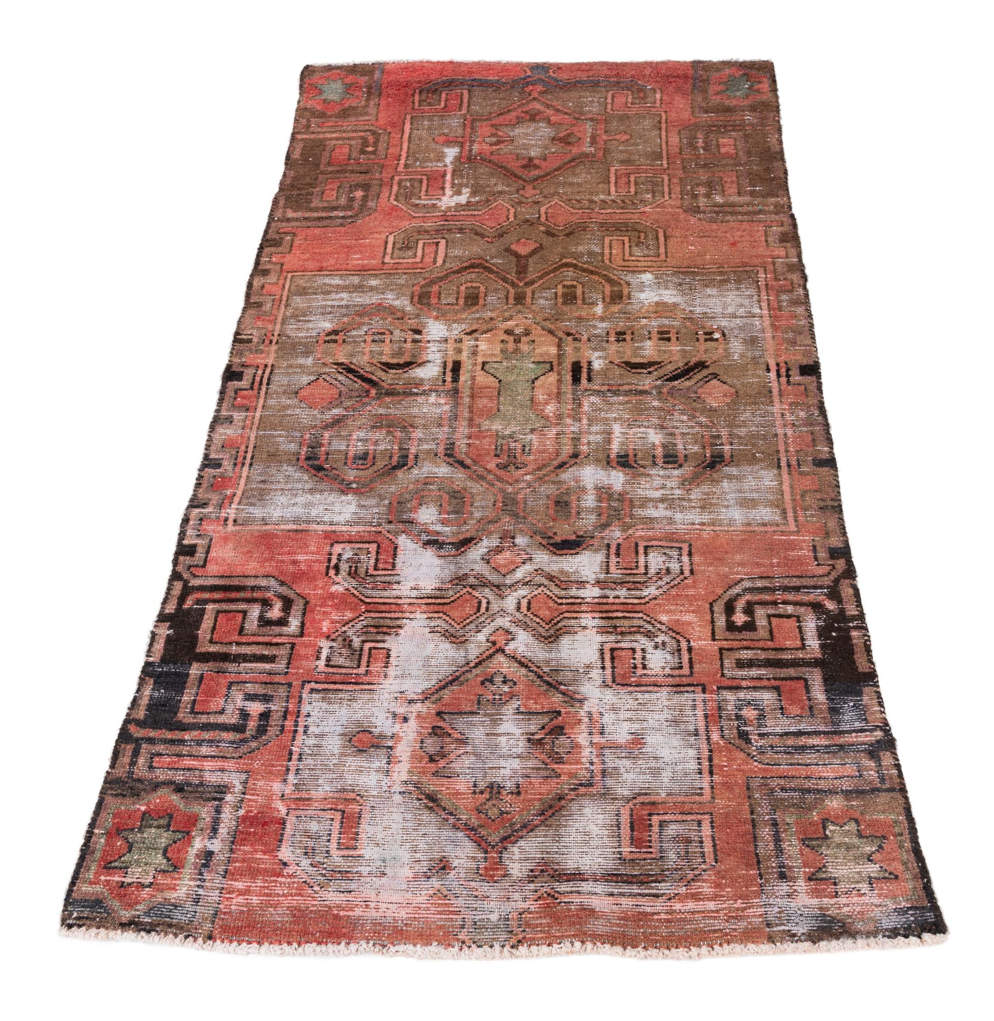 3' 1 x 6' Hand Knotted Ultra Vintage Persian Wool Runner Rug