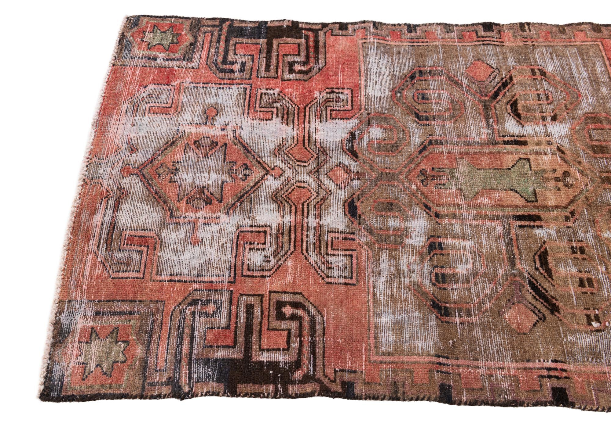 3' 1 x 6' Hand Knotted Ultra Vintage Persian Wool Runner Rug