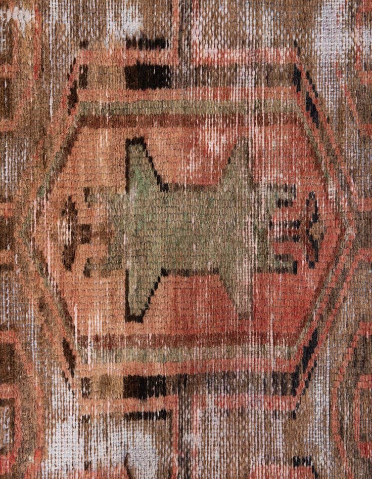 Detail image of 3' 1 x 6'  Hand Knotted Ultra Vintage Persian Wool Runner Rug