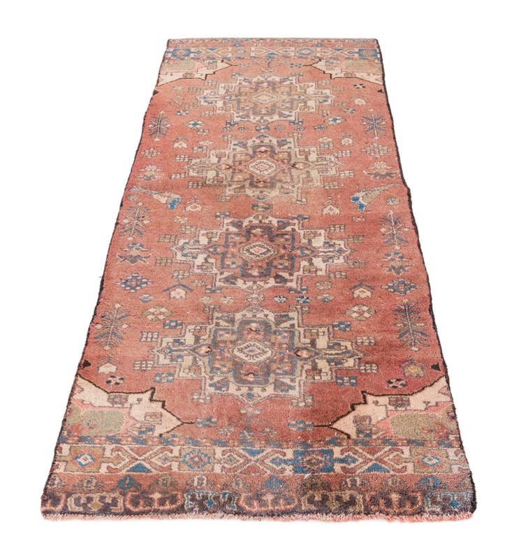 Detail image of 2' 10 x 6' 5 Hand Knotted Ultra Vintage Persian Wool Runner Rug