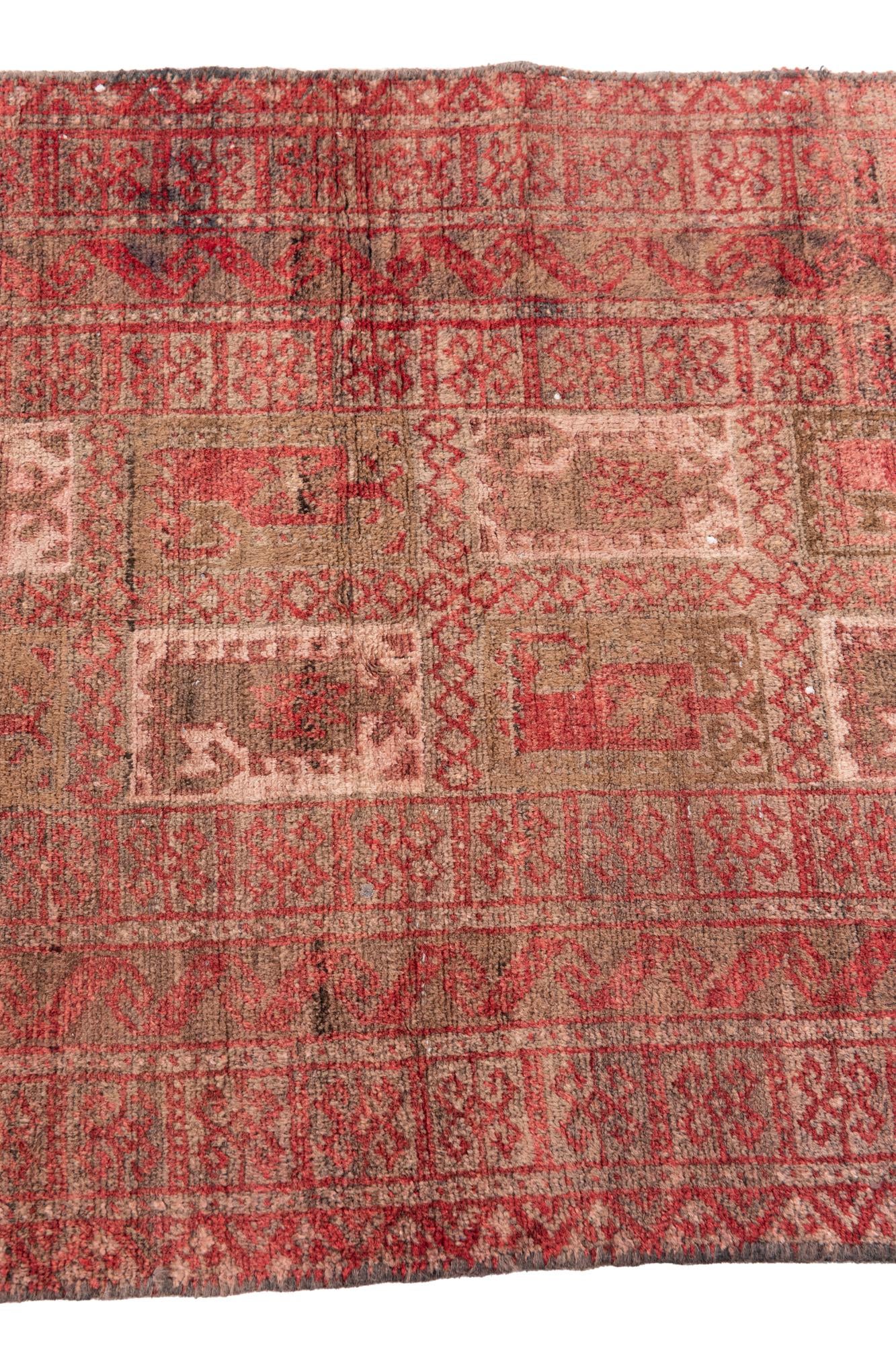 2' 2 x 4' 7 Hand Knotted Ultra Vintage Persian Wool Runner Rug