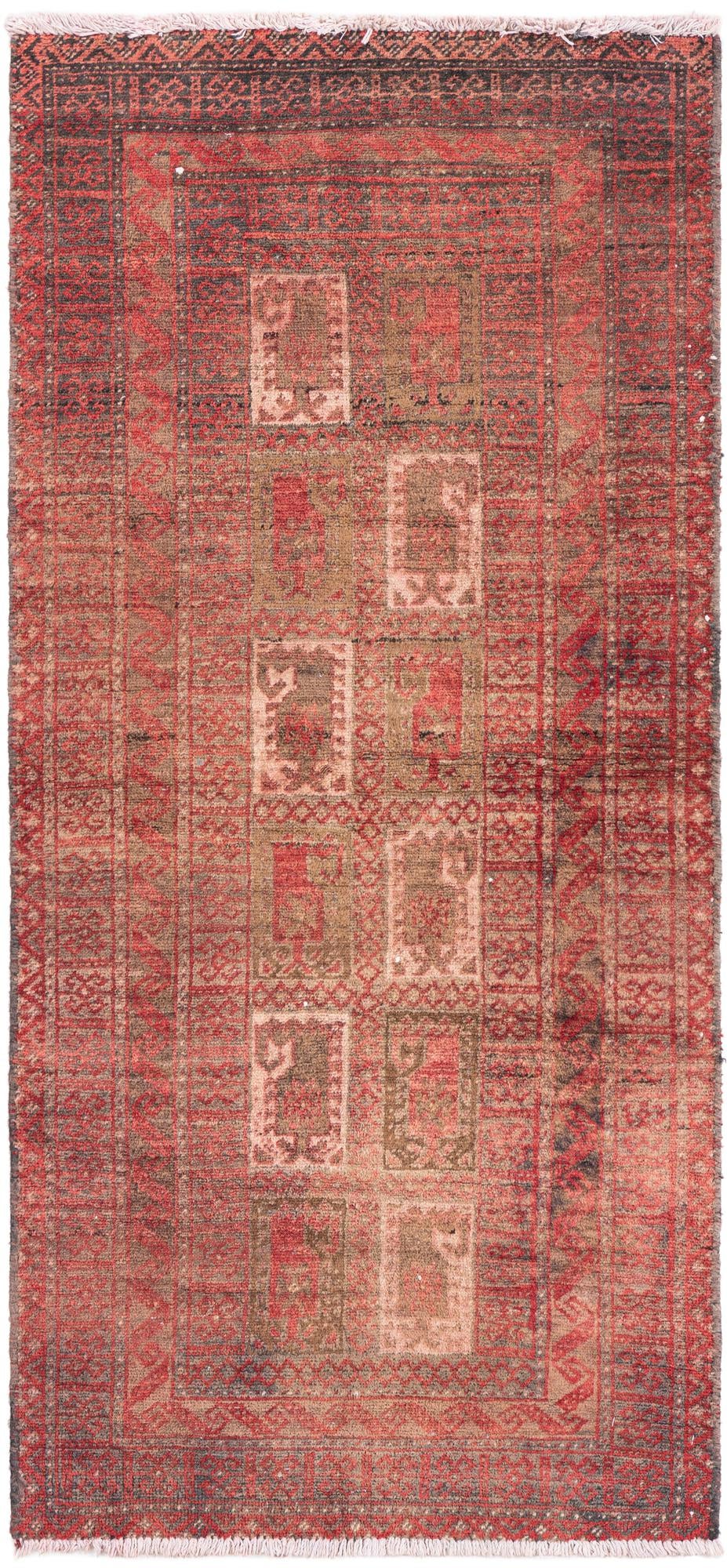 2' 2 x 4' 7 Hand Knotted Ultra Vintage Persian Wool Runner Rug