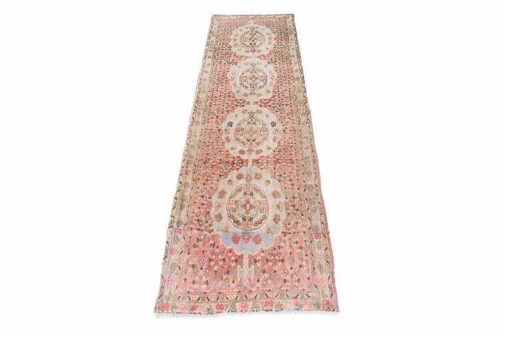 Detail image of 2' 1 x 7' 1 Hand Knotted Ultra Vintage Persian Wool Runner Rug