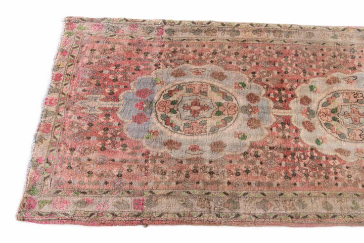 Detail image of 2' 1 x 7' 1 Hand Knotted Ultra Vintage Persian Wool Runner Rug